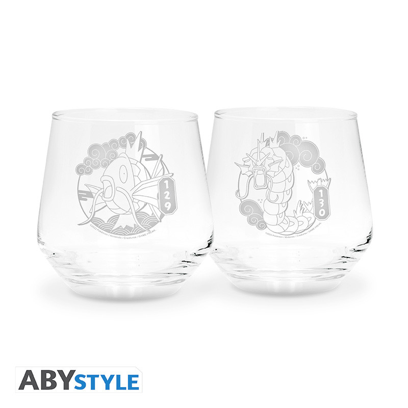 POKEMON 2 Glass Set Magikarp & Gyarados