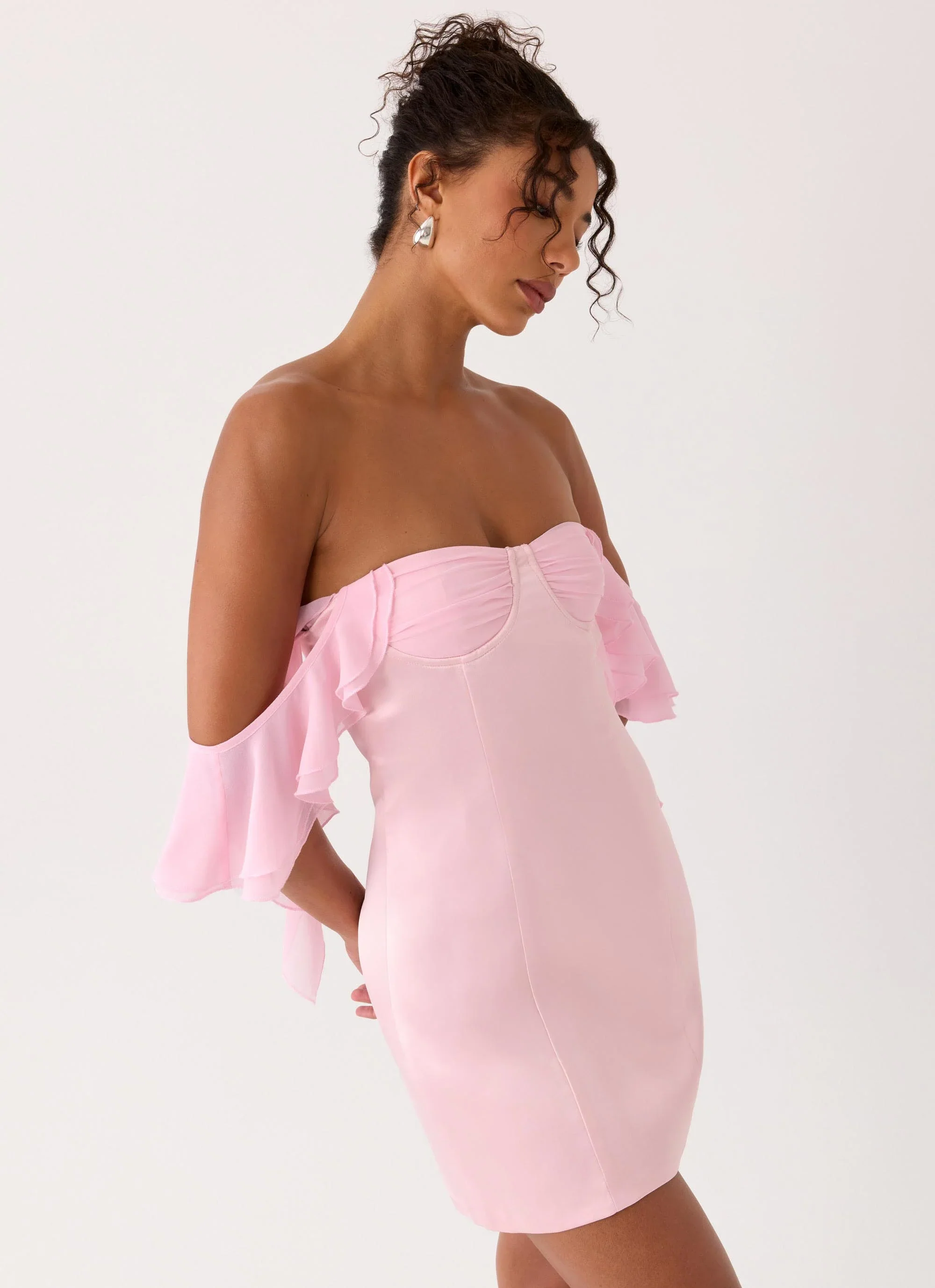 Bex Strapless Mini Dress - Pink