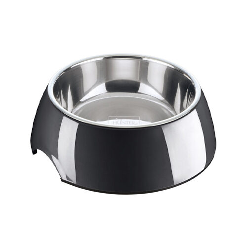 Hunter Melamine Food and Water Bowl - Black - 700ml