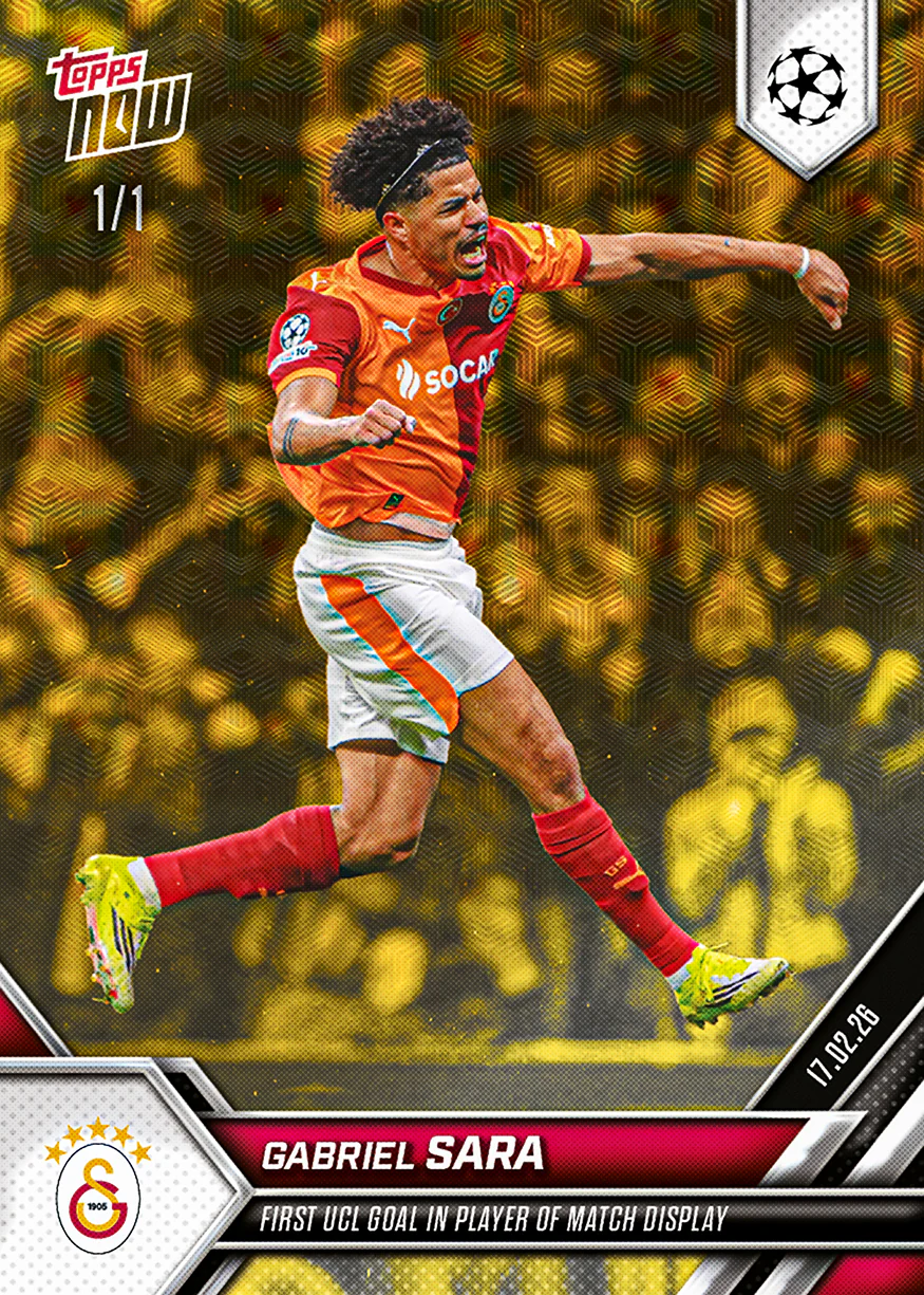 Gabriel Sara - 2025-26 UCL Topps NOW® - Card 91 - PR: 509