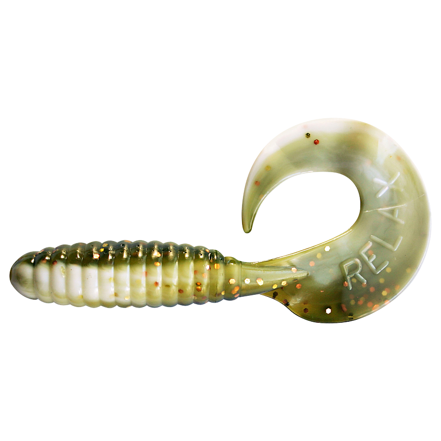 ShadXperts Twister Xtra Fat Grub 5,5 (white\/olive\/glitter)