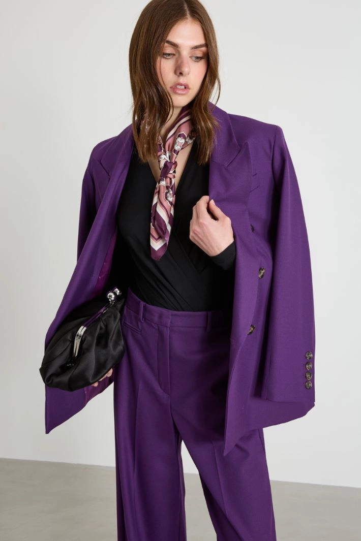Silk twill scarf - PURPLE