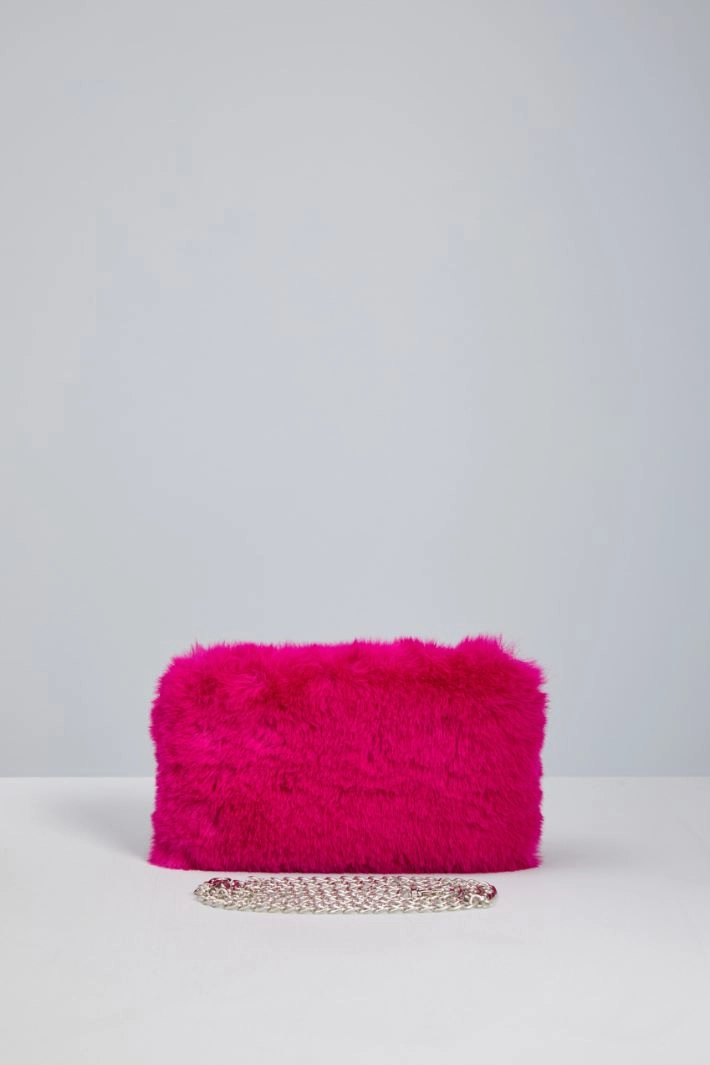 Bag in soft and warm fabric - FUCSHIA SILVER