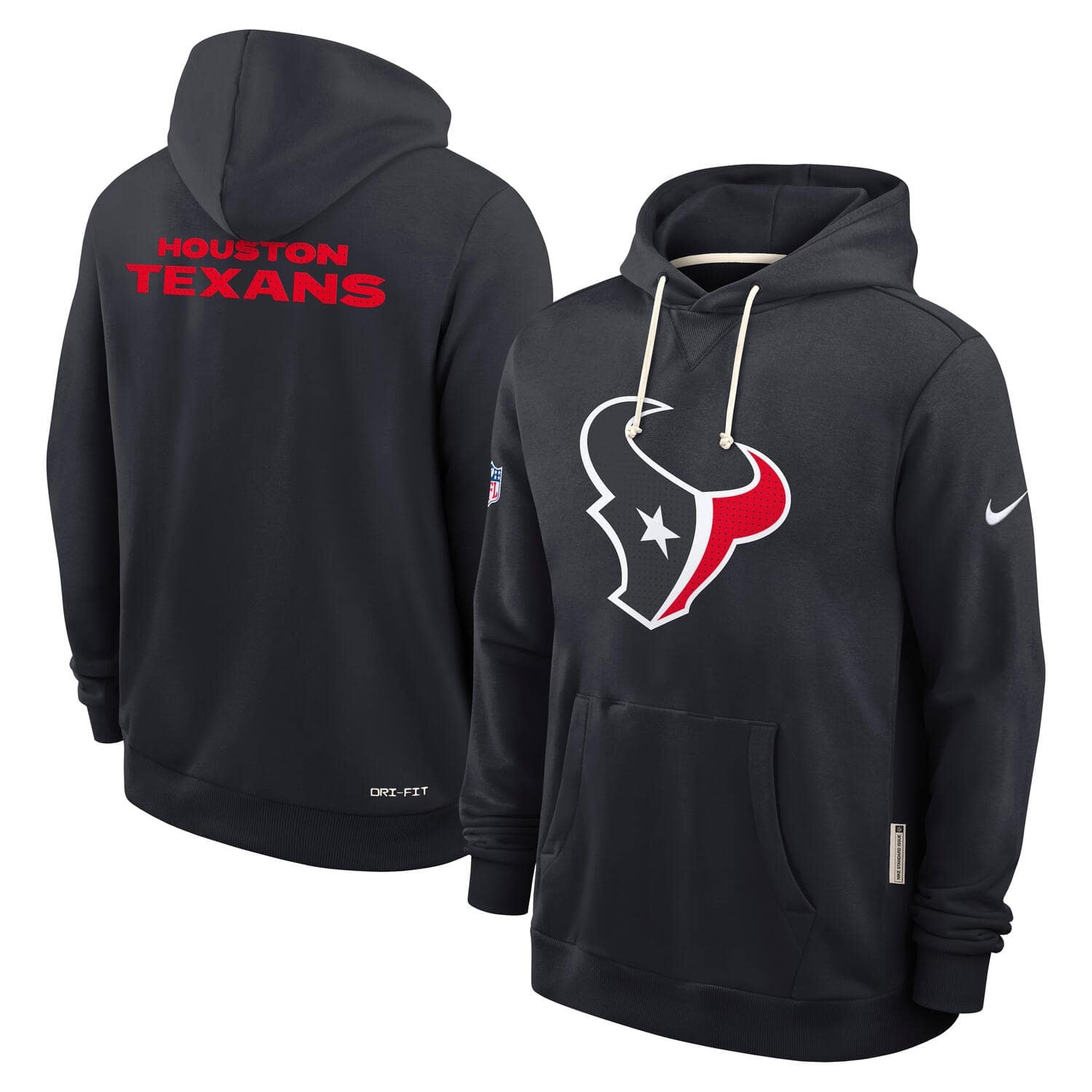 Houston Texans 2025 NFL Sideline Nike Standard Issue Hoodie Navy