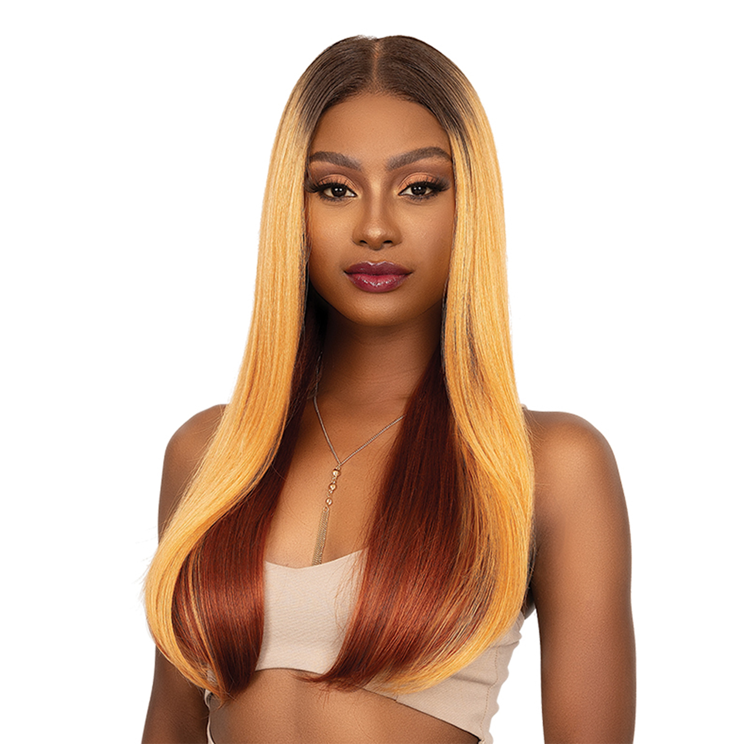 Janet Collection Human Hair Blend HD Lace Front Wig 360 Glueless Melt Hand-Tied 13X6 Frontal Part Apia