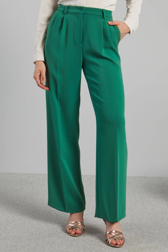 Cady palazzo trousers - GREEN