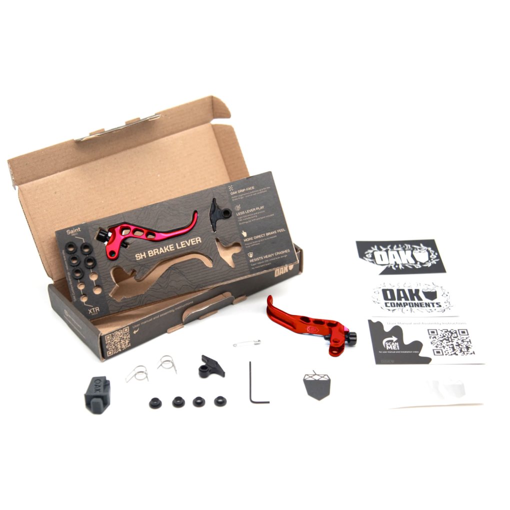 OAK Components SH Lever Blade Set - Shimano - red