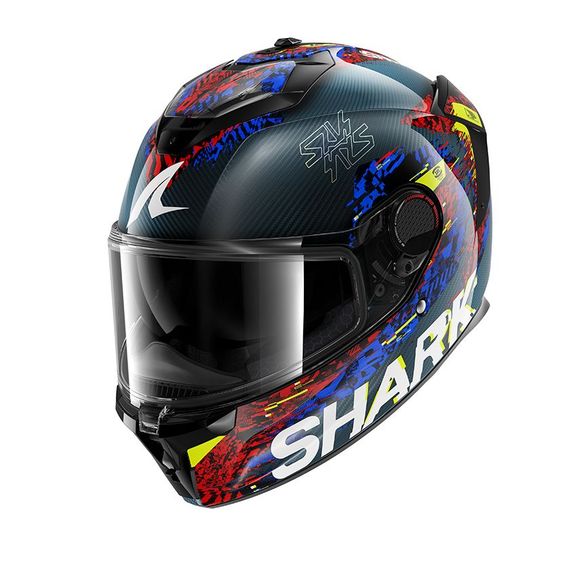Shark SPARTAN GT PRO CARBON full face helmet - SPEED-VIB - Carbon / BlueRef: Sh1850-Cbr