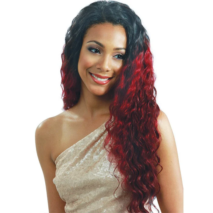 Bobbi Boss Brazilian 100% Virgin Remy Human Hair Weave + Closure - AUSSIE WAVE 7 Pcs