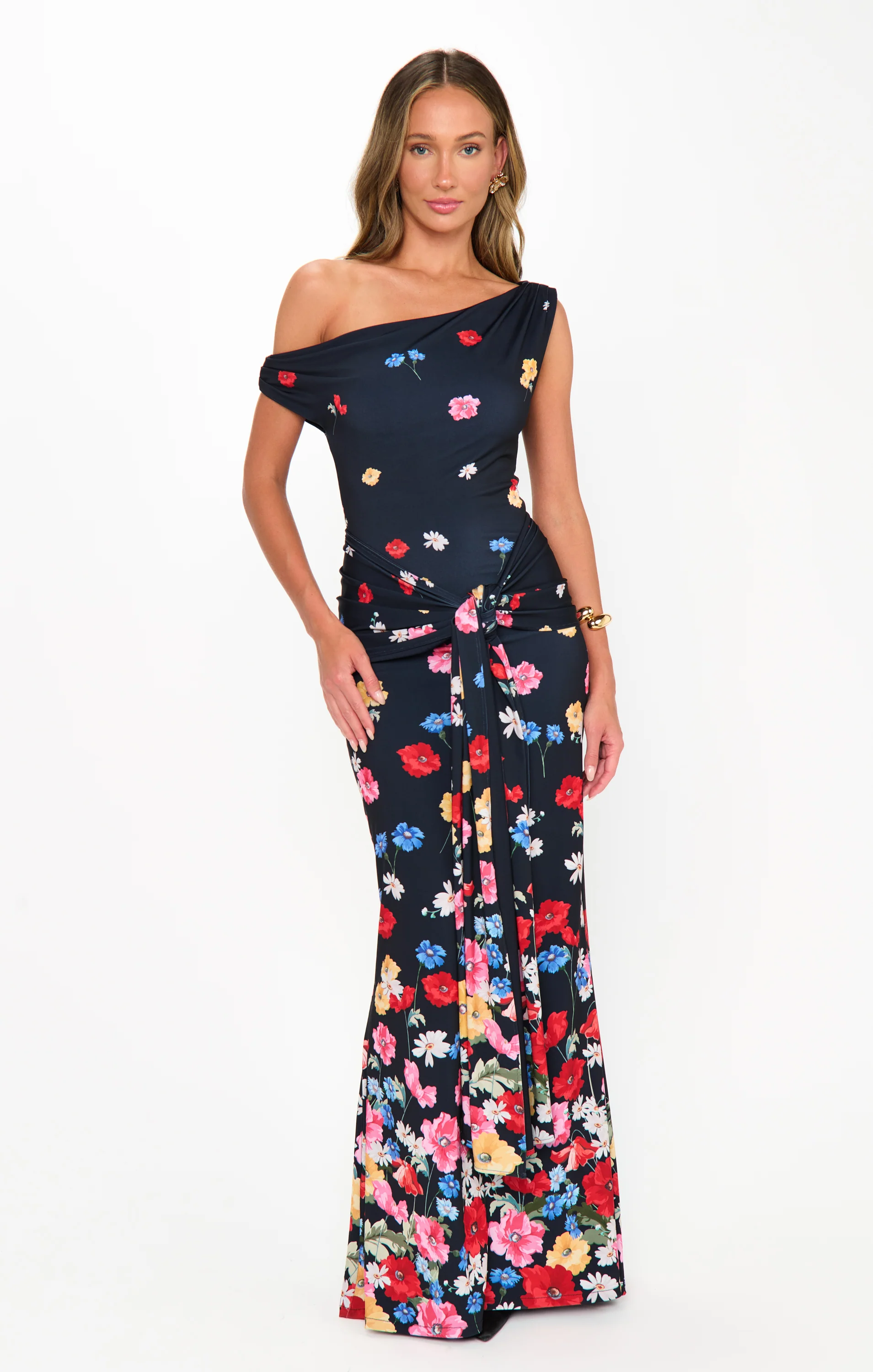 Winona Wrap Maxi Dress ~ Falling Floral