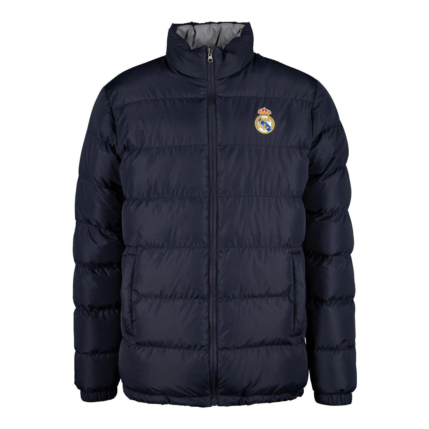 Mens Outerwear Reversible Reflective Puffer Jacket Navy