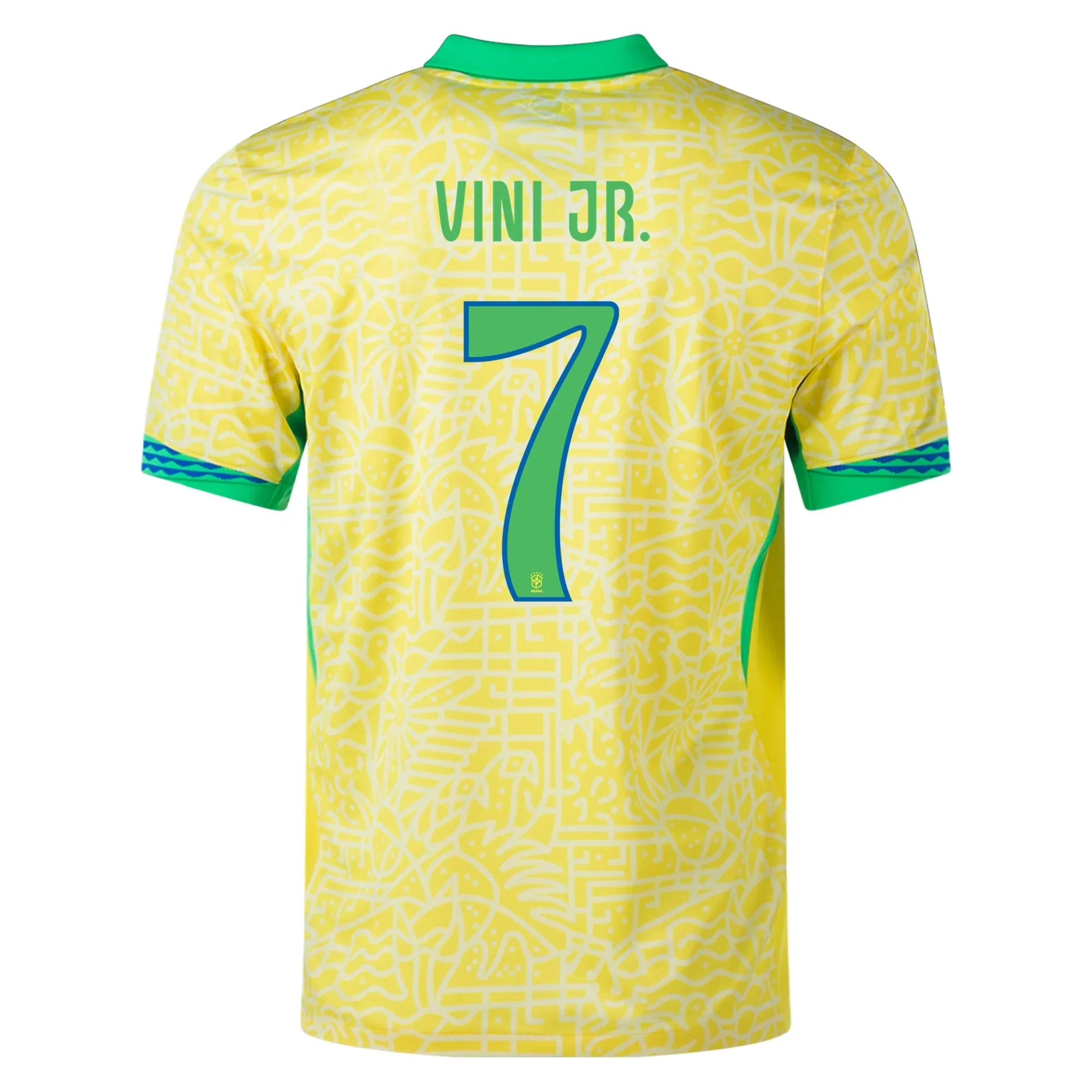Brazil Authentic Vini Jr. Home Jersey 24/25 (Dynamic Yellow/Lemon Chiffon/Green Spark)