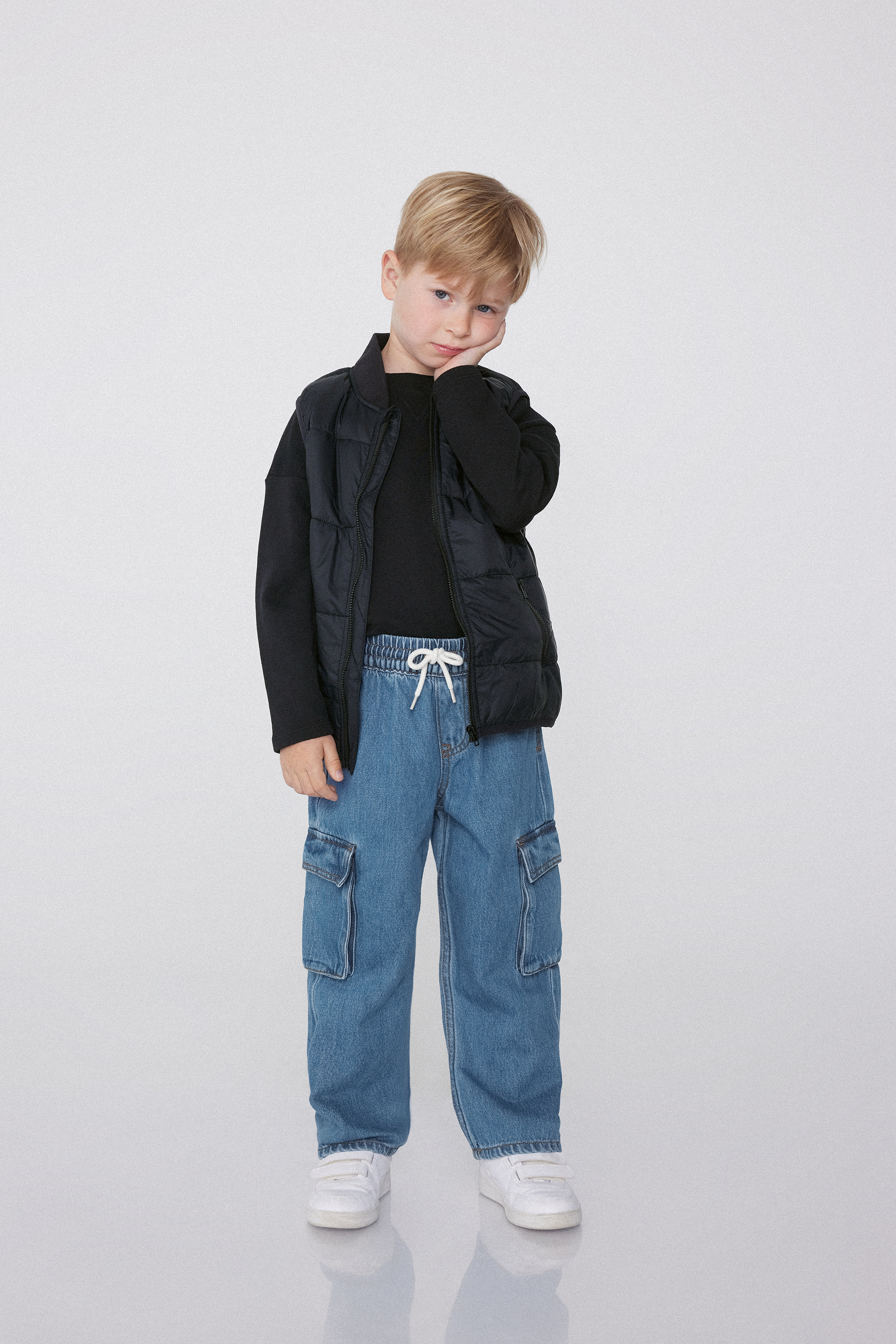 Boys’ Cargo Jeans with Drawstring