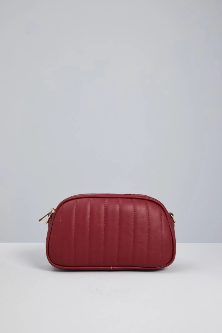 Quilted leather bag - BORDEAUX GOLD