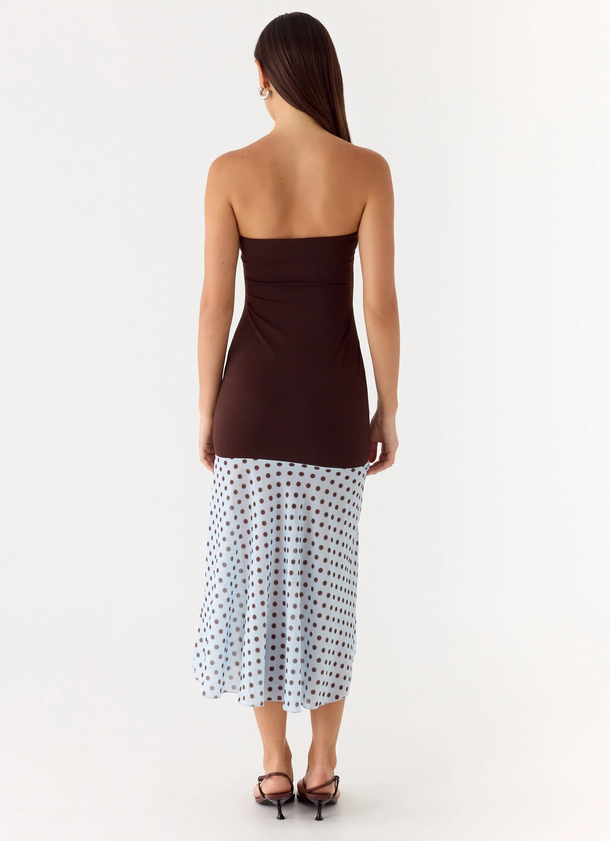 Schell Midi Dress - Chocolate Dot