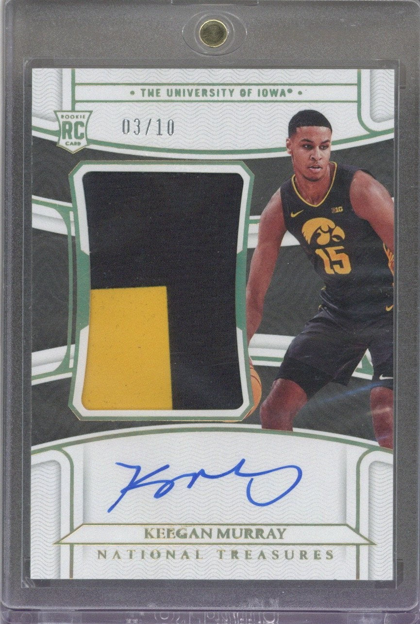 2022 Panini National Treasures Keegan Murray Patch Autograph #42 /10