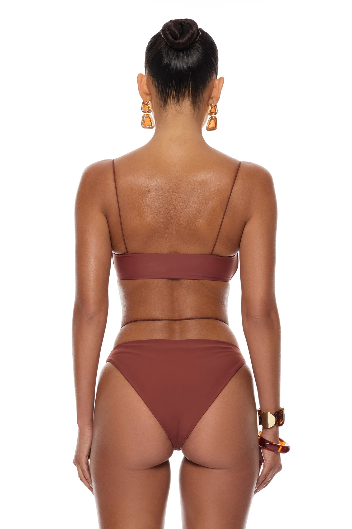 Melodie Pearl 3 Piece Bikini Set - Brown