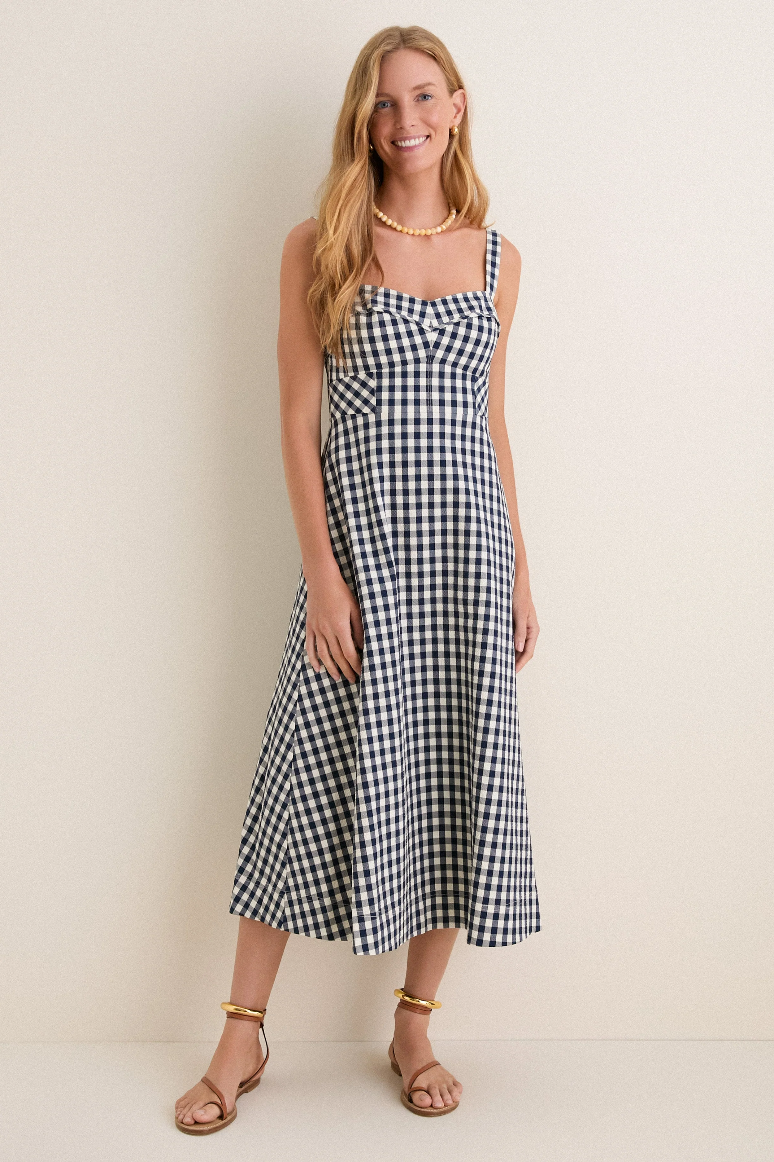 Navy and Dove Aila Dress