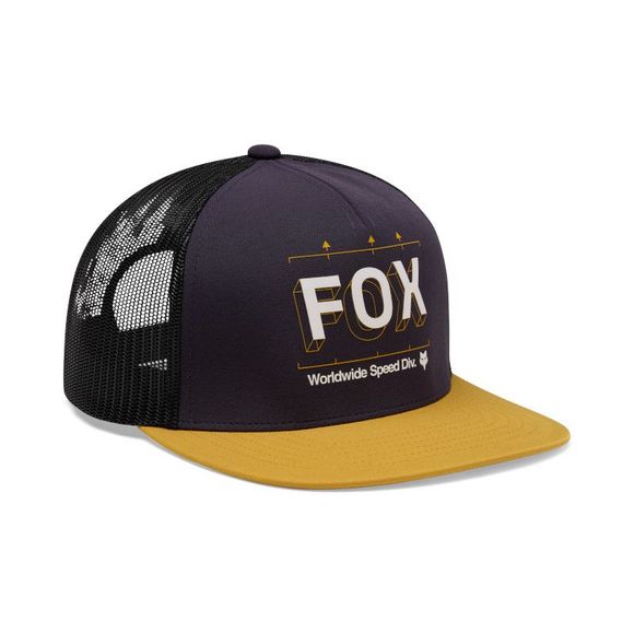Fox Image Print Snapback Trucker Cap - Black / YellowRef: FX6397