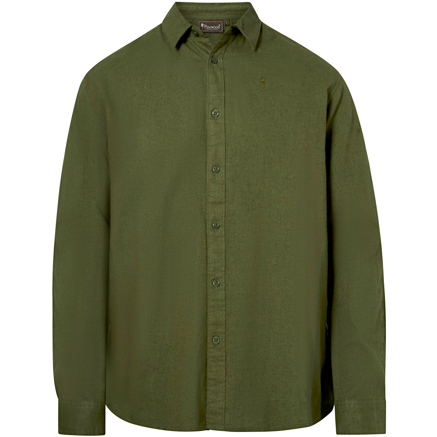 Pinewood Värnamo InsectSafe Hemp Mix L\/S Shirt Men (Pine Green)