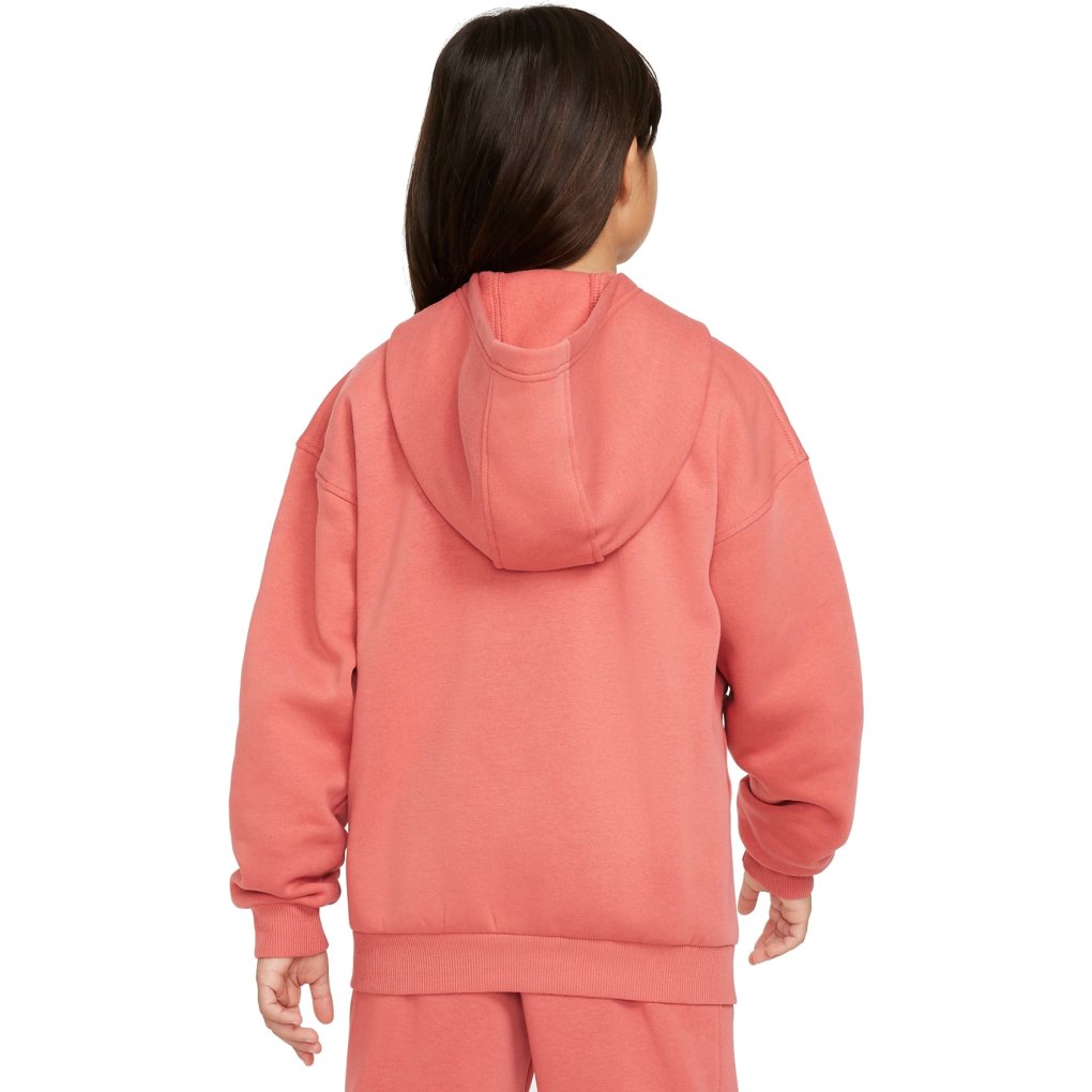 Nike Sportswear Club Fleece Oversized Full Zip Jacket Kids - adobe/white FD2931-655