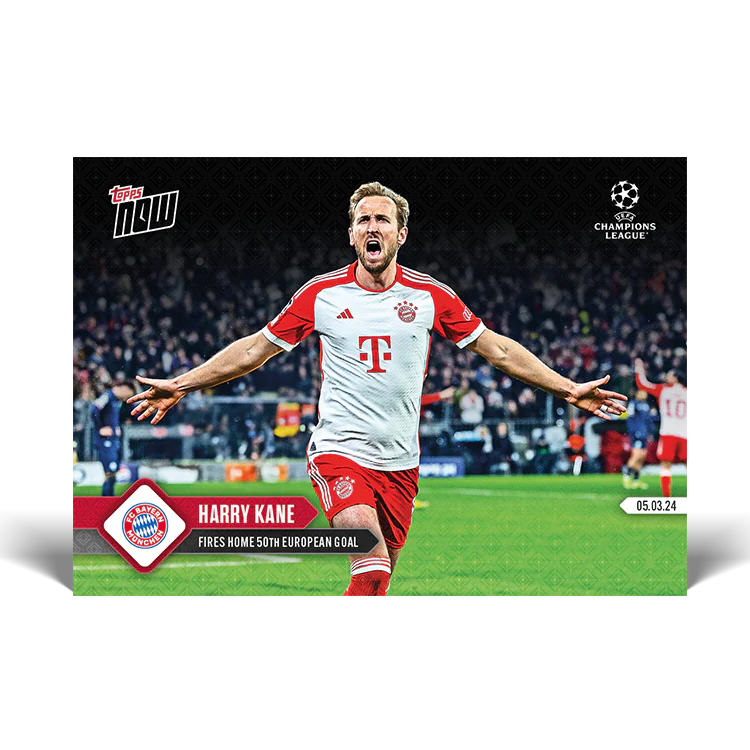 Topps UK - Harry Kane - Fires home 50th European goal - UCL TOPPS NOW® Card #101