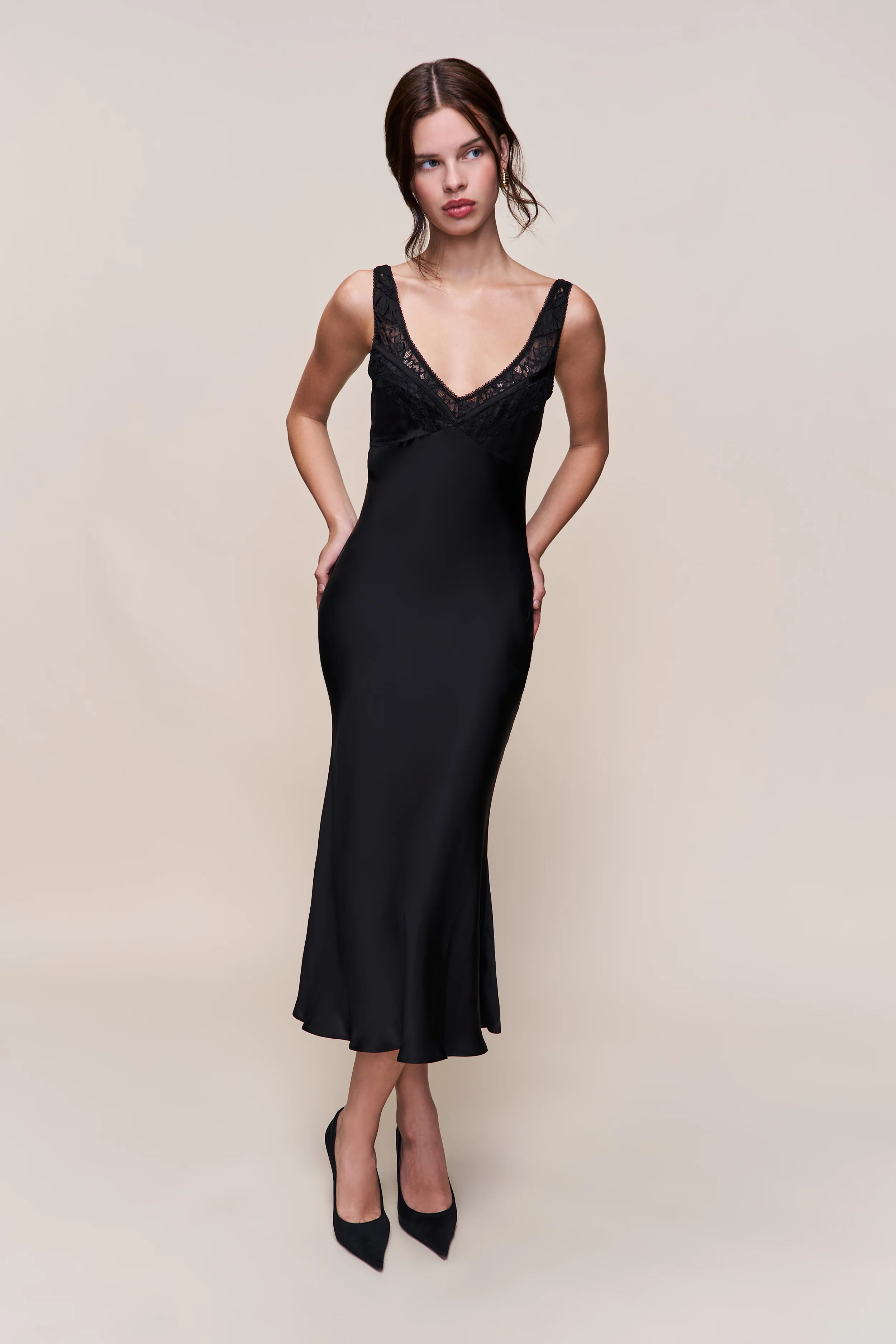 Scaosi Lace Detail Slip Dress