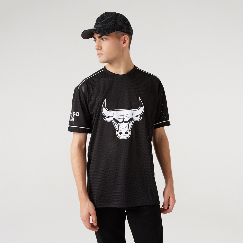 Chicago Bulls Oversized New Era Mesh NBA Fan Jersey Black