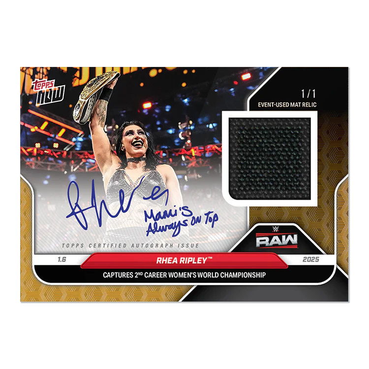 Rhea Ripley - 2025 WWE Topps NOW® Card 5 - LOOK FOR AUTO-RELICS
