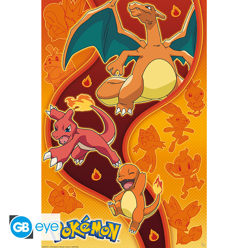 POKEMON Poster Fire Type (91,5x61cm)