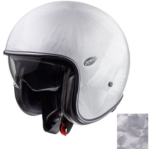 Premier vintage jet helmet - DR - White / GrayRef: PE0319