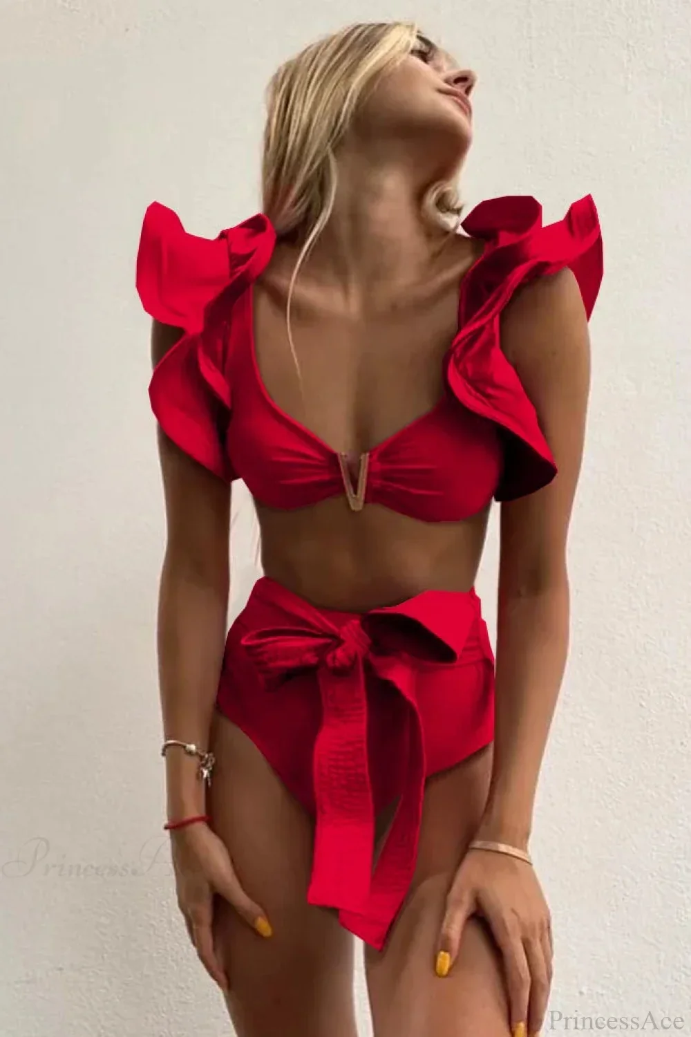 Print Push Up High Waist Bikini Set