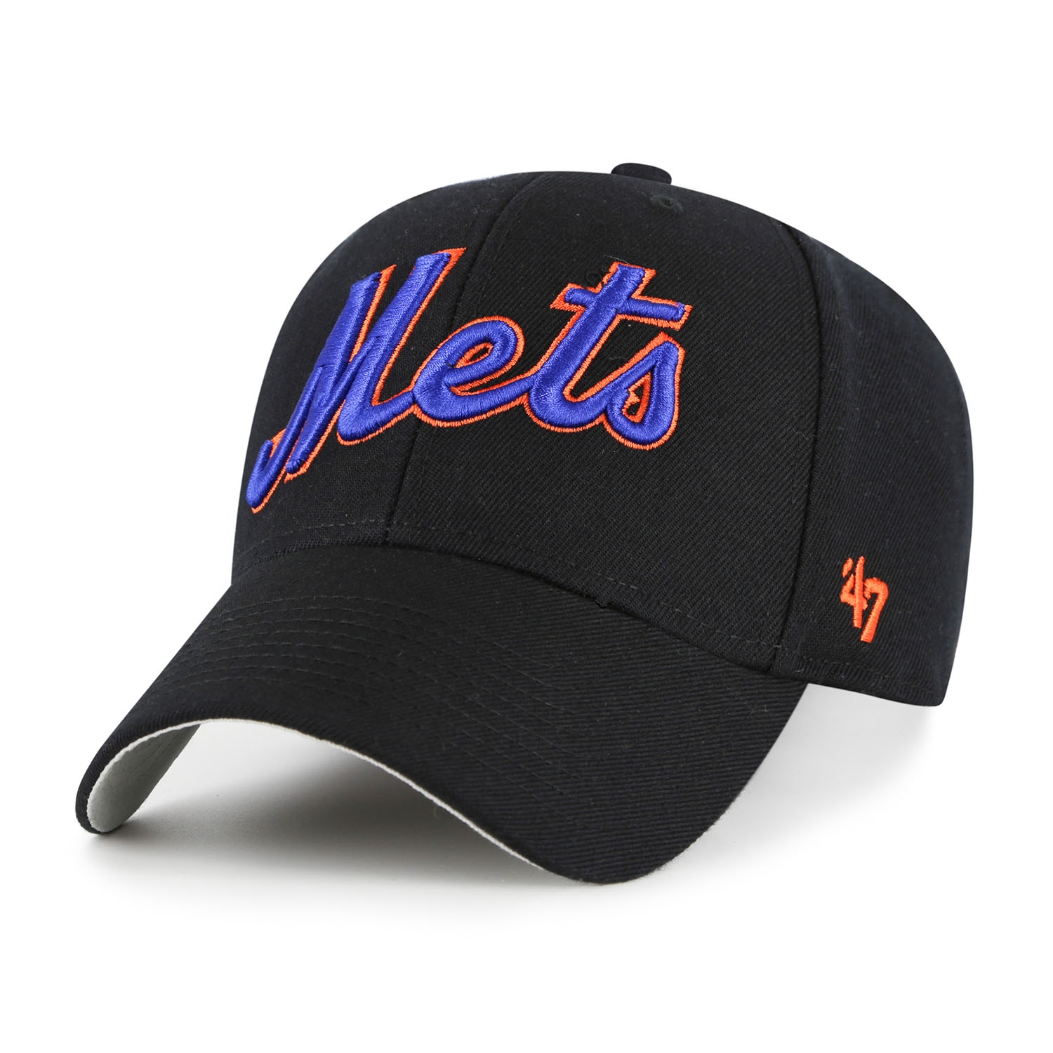 New York Mets '47 MVP Script Adjustable MLB Cap Black