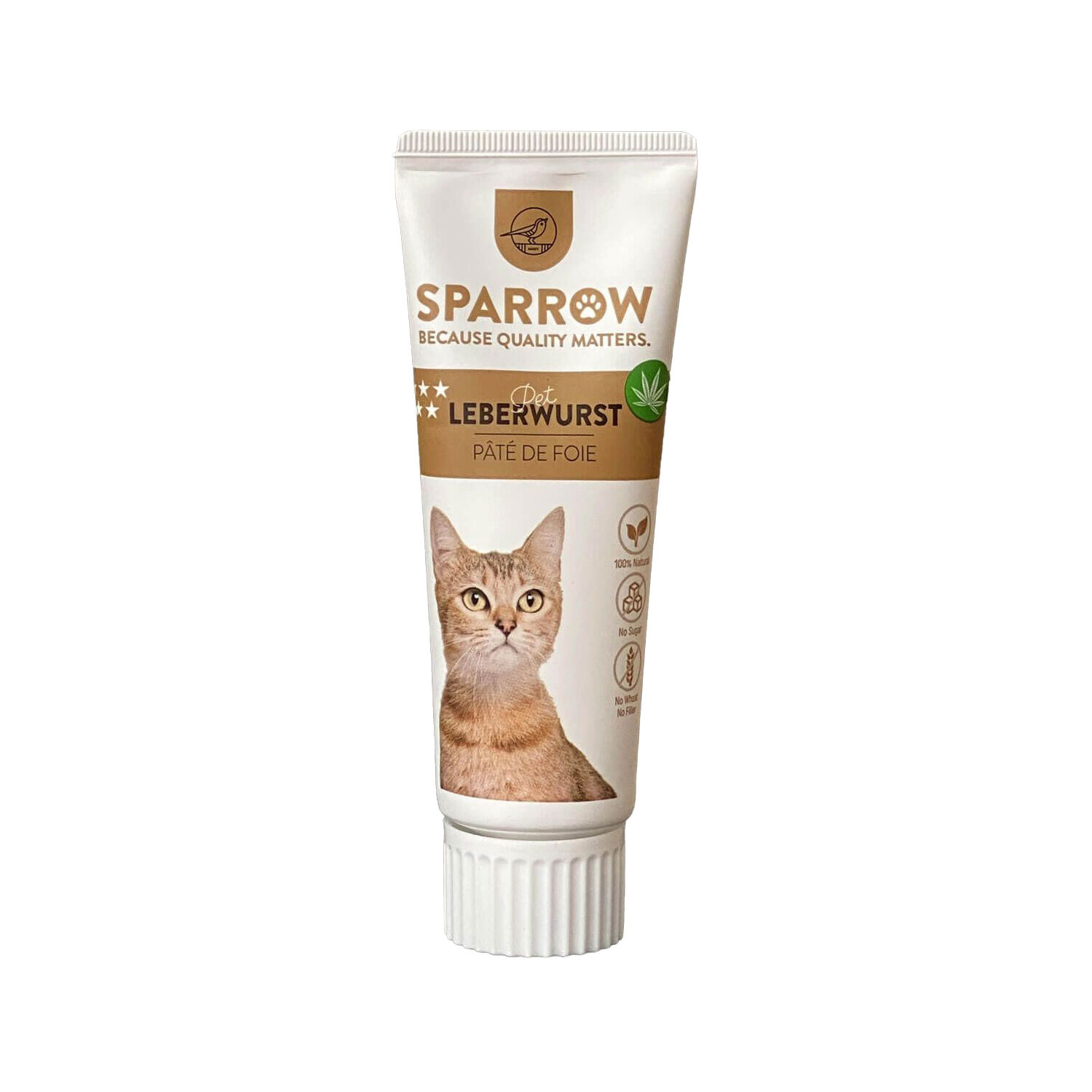 SPARROW Pet Liver Sausage Paste with CBD For Cats - 75g