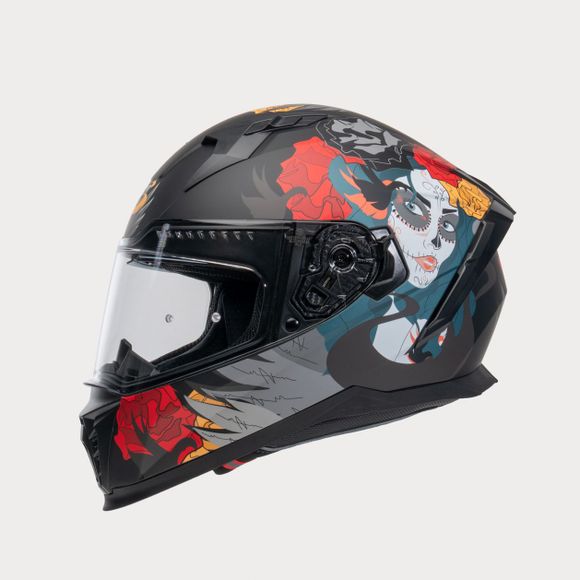DXR EROS CALAVERA Full Face Helmet - BlackRef: DX0690