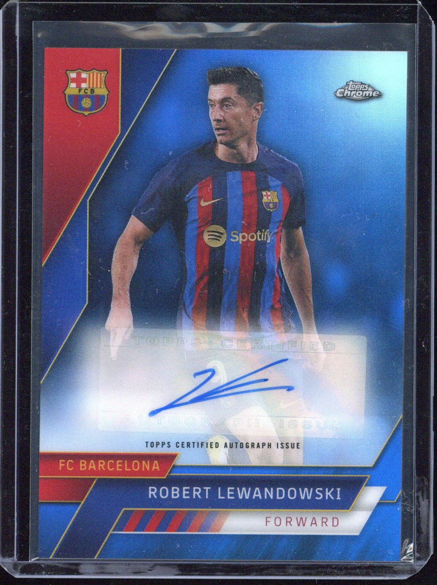 2022-23 Topps Chrome Barcelona Robert Lewandowski Autograph /75