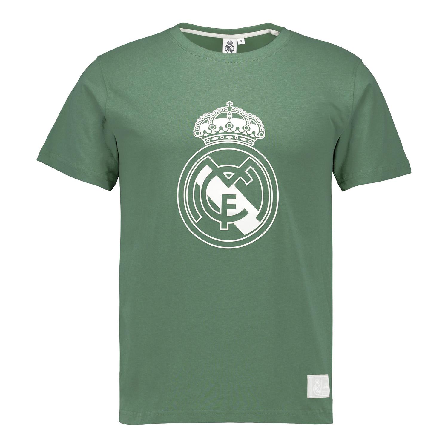 Mens Color Crest T-Shirt Dark Green Real Madrid