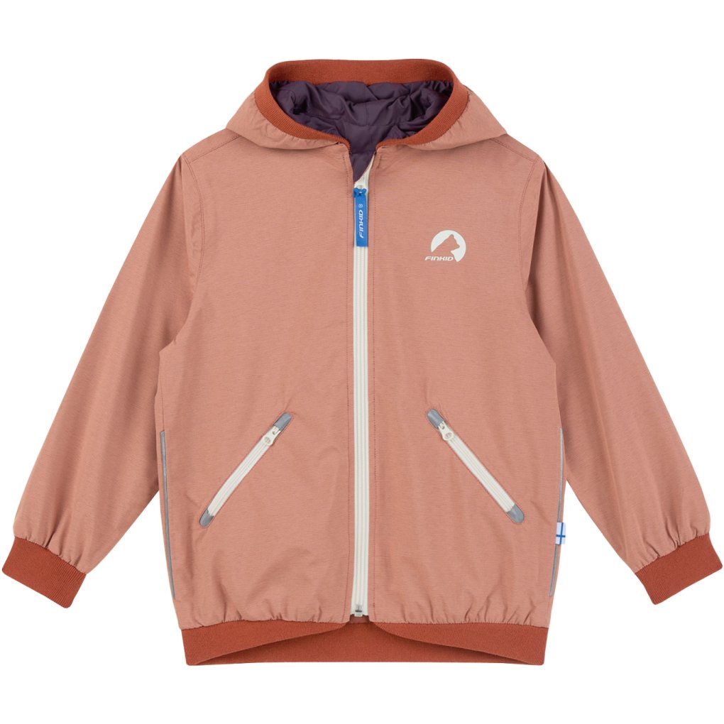 Finkid MUUTUVA Rain Jacket Kids - peach/rust
