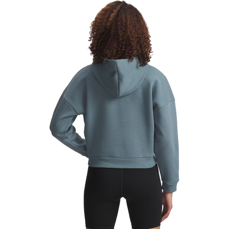 Under Armour UA Rival Fleece Piped 1/2 Zip Hoodie Women - Jasper Blue/White