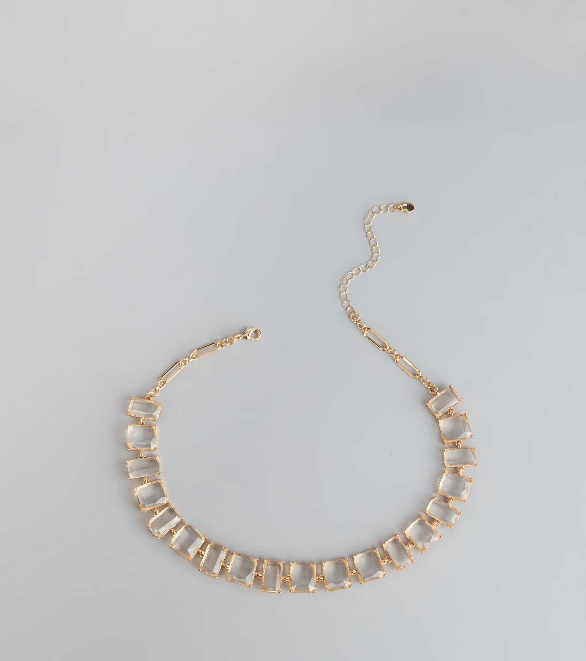 Crystal Row Statement Choker Necklace