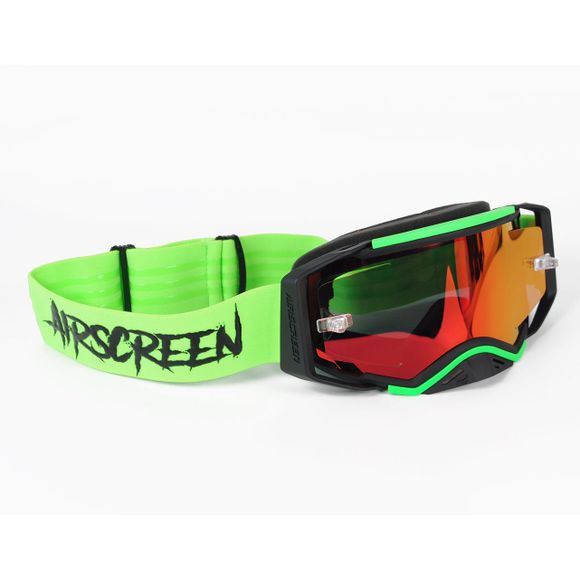 Airscreen Aero 07 EX cross goggle Iridium Pink screen 2026 - Green / BlackRef: Asm0164 / 001-017-Ir7