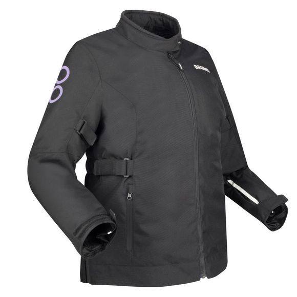 Blouson Moto Bering LADY PAMELA QUEEN SIZE - Noir / RoseRef : BR1613