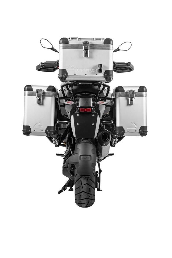 Touratech suitcase Complete kit ZEGA Pro 38/38 - Black support included - Gray anodizedBMW 1300 R 1300 GS - 2023 - 2026Ref: Trt01269A / 01-035-5761-0