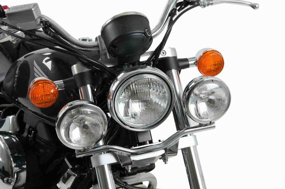 Hepco & Becker Twinlight (road) lights with bracket and cable - chromeHONDA 750 VT 750 SA (RC58) - 2010 - 2011Ref : HBE04539A / 400963 00 02
