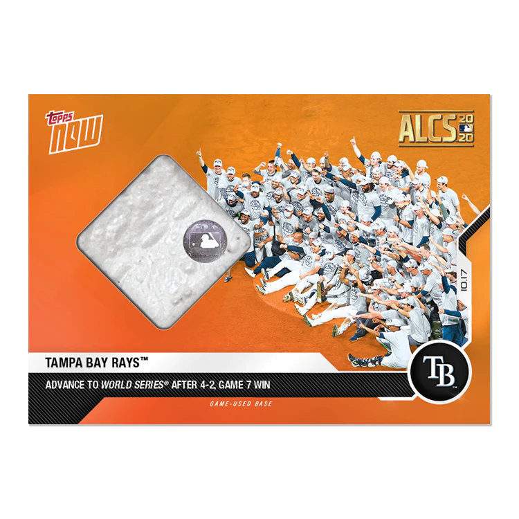 Game-used Base Relic # to 5 - Tampa Bay Rays - MLB TOPPS NOW® Card 437C