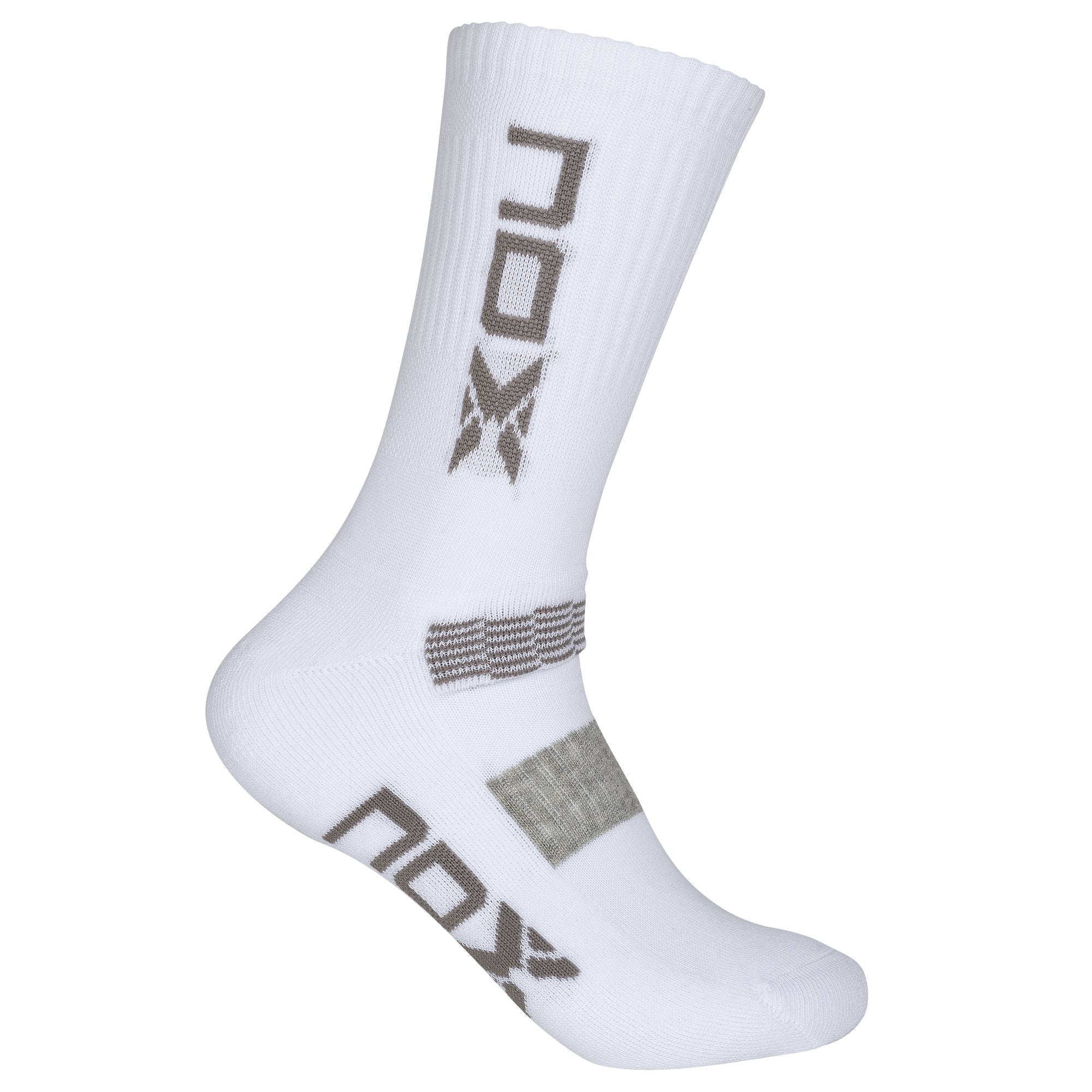 Bag of 6 pairs - Pack of technical crew socks in white/grey