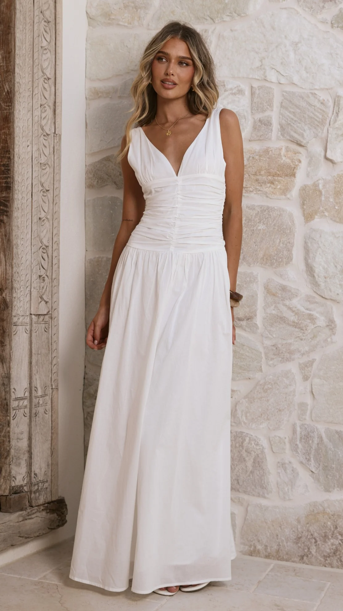 Sanya Maxi Dress - White