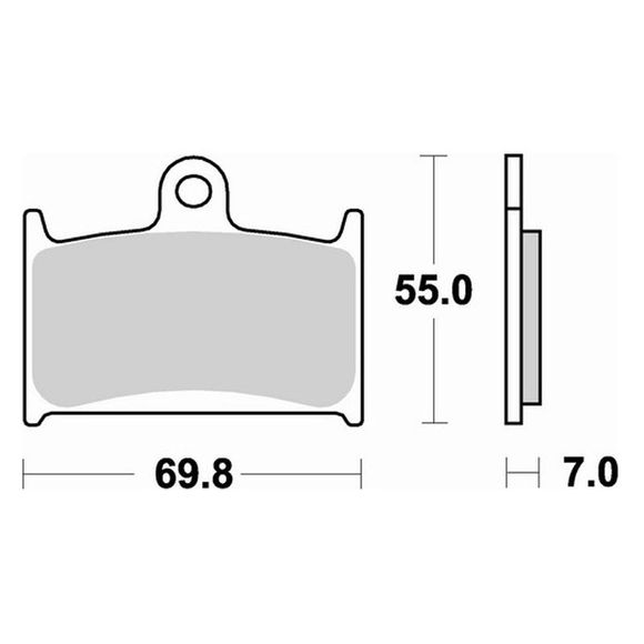 SBS 714HS Sinter Sintered Metal Front brake padsRef: 714070