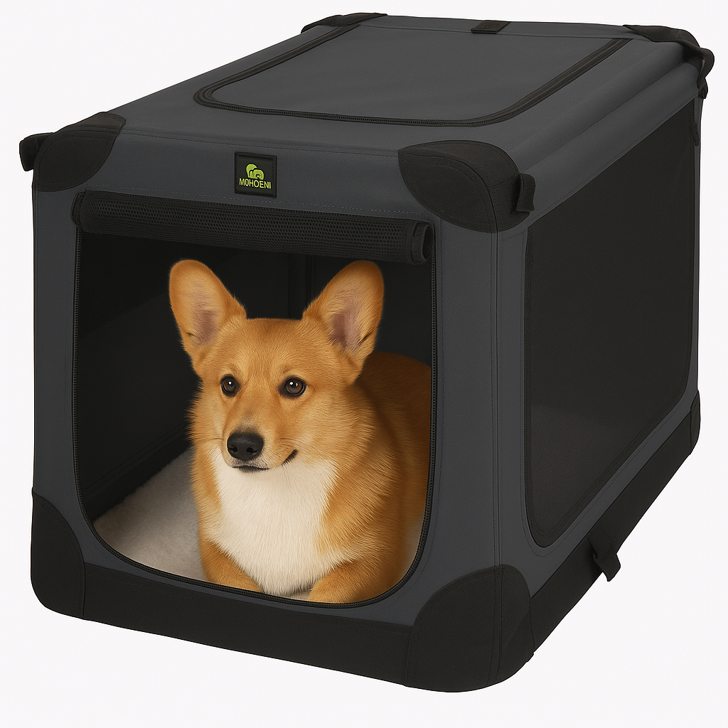 Maelson Soft Kennel Dog Crate - Anthracite - 52 x 33 x 33cm