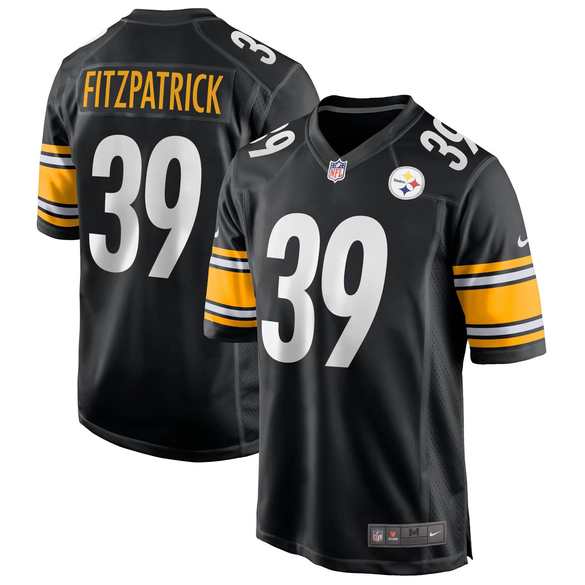 Minkah Fitzpatrick #39 Pittsburgh Steelers Nike Game NFL Football Jersey Black